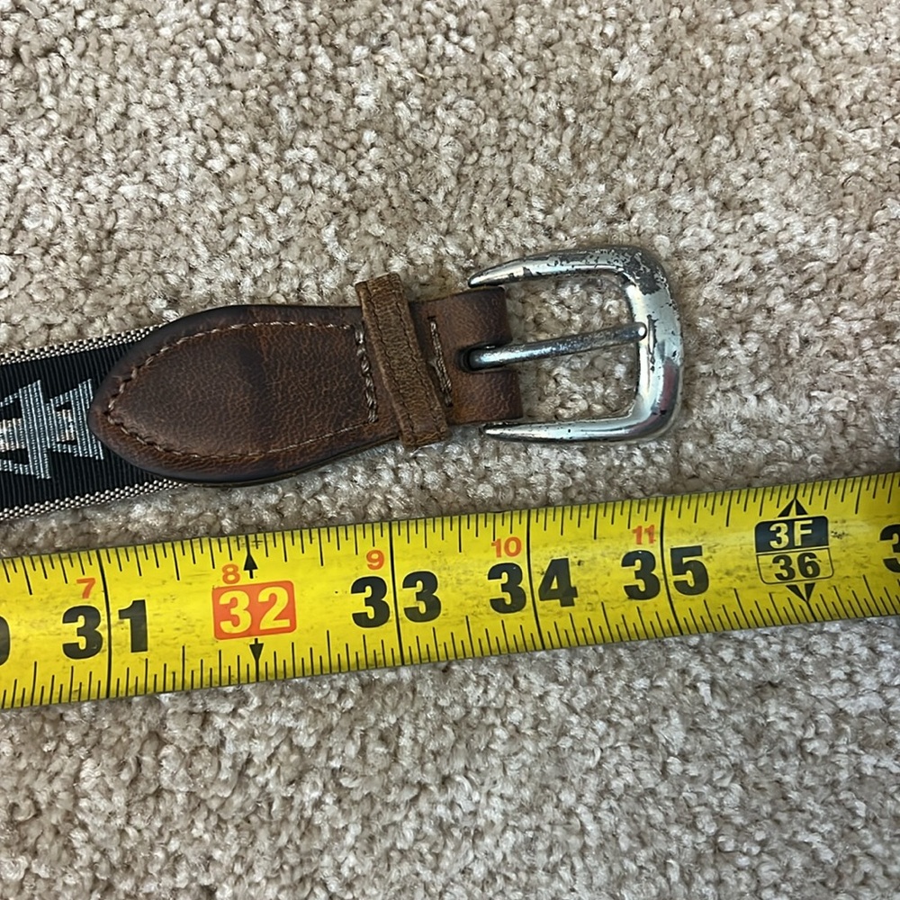 Handcrafted Brown Leather & Black Patterned Women’s Belt - Picture 7 of 7